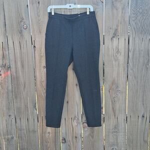 St John Caviar Legging Fit Womens Pants Sz 6 Stretch Zipper Ankle Crop EUC